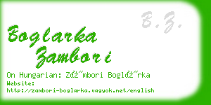 boglarka zambori business card